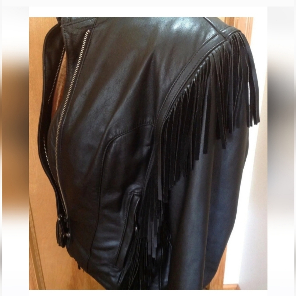🎈 - Harley Davidson Leather jacket new!  Fringed! Size small